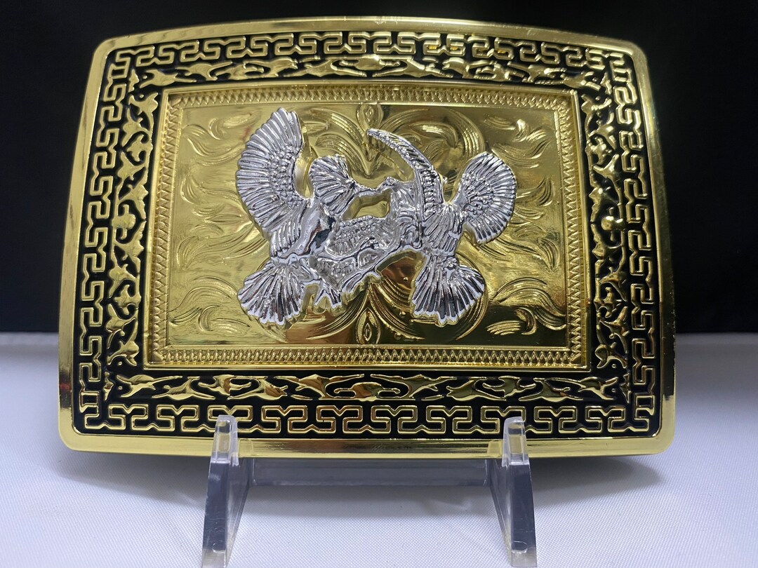 Vintage Western Rodeo Steer Wrestling Belt Buckle (A-1) | #3731372199