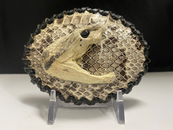 Rattle Snake cowboy cowgirl western style belt buckle hebilla piton vaquera
