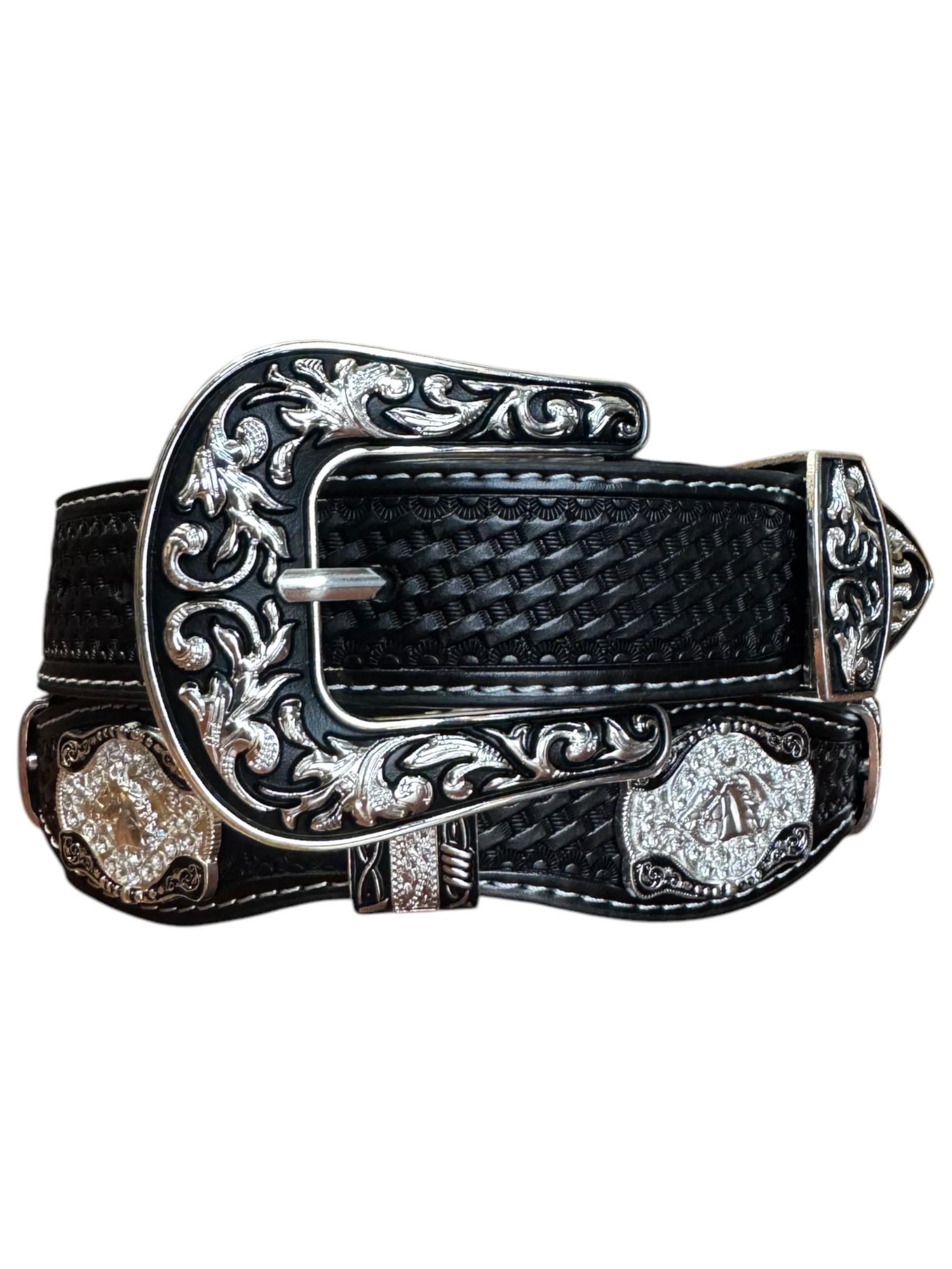 Western Style Cowboy Belt With Concho Horse Cinto Vaquero  display picture 2