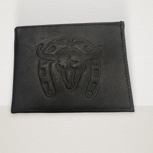 Long Horn Bull Rodeo Western Cowboy Wallet Leather Billetera Piel Vaquera Toro