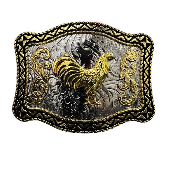 Rooster Rodeo Western Cowboy Belt Buckle Cowgirl Hebilla Vaquera Gallos