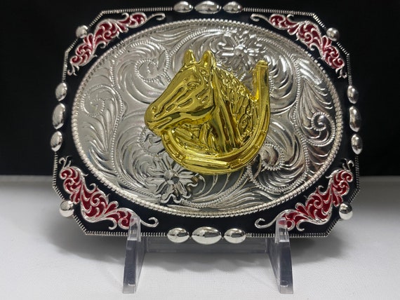 Horse Rodeo Western Cowboy Belt Buckle Cowgirl Hebilla  display picture 3