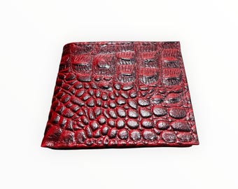 Men's Crocodile Wallet Billetera De Cocodrilo Para Hombre Cartera