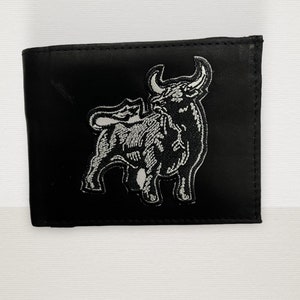 Long Horn Bull Rodeo Cowboy Wallet Leather Billetera Piel Vaquera Toro