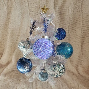 Bling Christmas ornaments | rhinestone pinkmas ornament | blue rhinestone Christmas ornament | blue glitter ornaments | xmas tree decoration