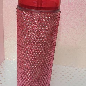 pink bling rhinestone tumbler | pink rhinestone | acrylic skinny tumbler | pink glitter tumbler | rhinestone acrylic tumbler | birthday gift