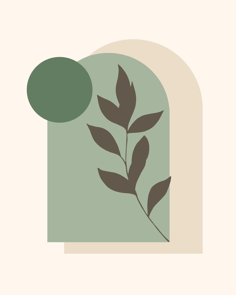Sage Green Boho Wall Art Etsy