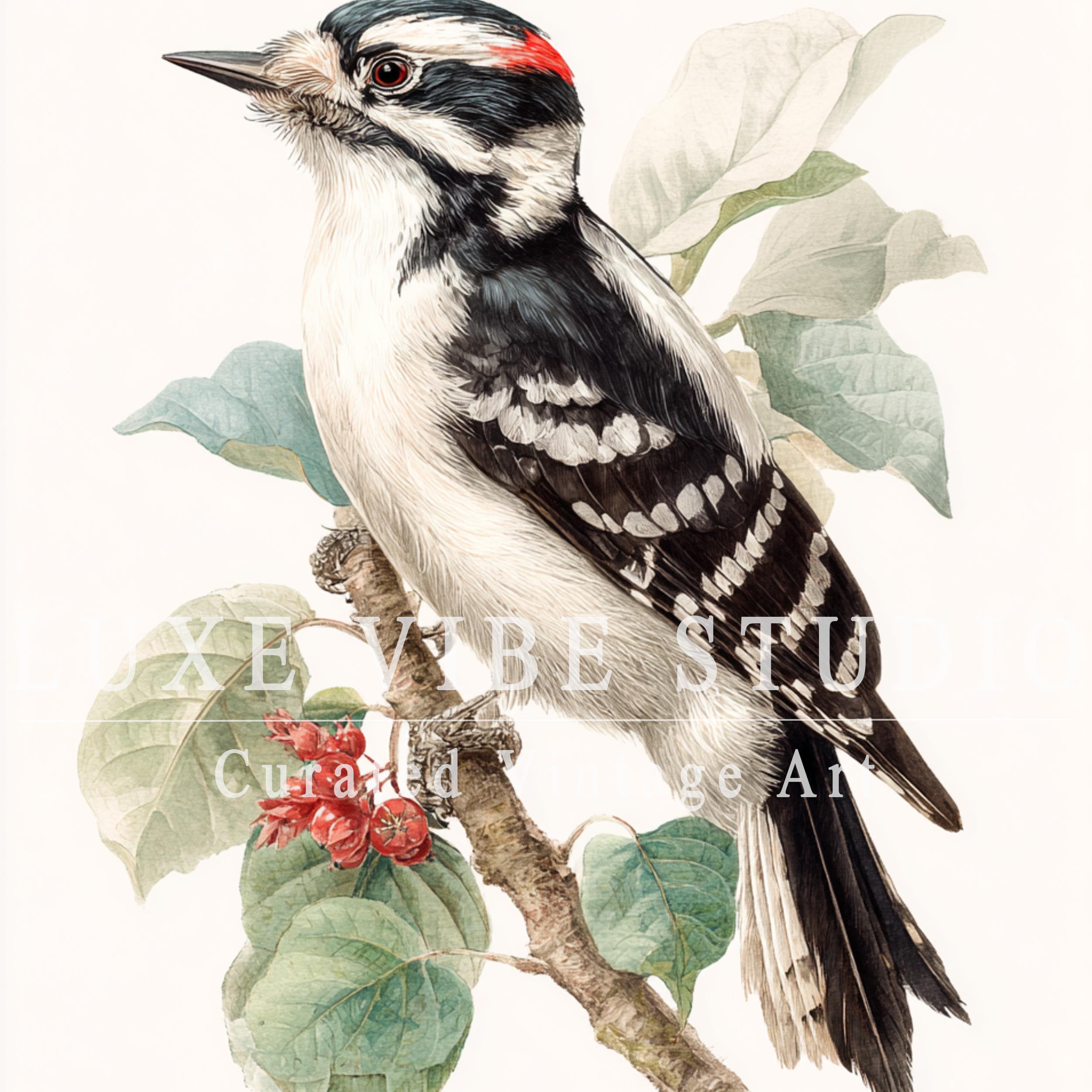 Vintage Natural History Bird Gallery Wall Set of 12, Botanical Bird ...