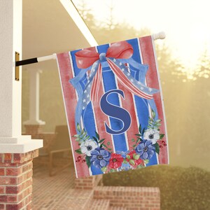 Custom Patriotic Garden Welcome Flag Outdoor Yard Decor Gift Porch Flag Patio Decoration Housewarming Gift House Garden Flag Floral sign