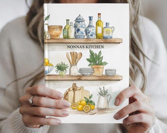 Personalized Italian Grandma Recipe Book, Nonna Kitchen Recipe Journal, Custom Family Cookbook Notebook, Heirloom Recipe Keeper Gift