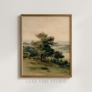 Three piece landscape printable art for sunlit hallways — classic, tranquil scenes ideal for brightening neutral color schemes.