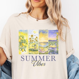 Trendy Lemon Shirt Comfort Colors Summer Lemon Tshirt Design Fruit Cottagecore Shirts Women Lemon Aesthetic Botanical Garden Shirt gift her