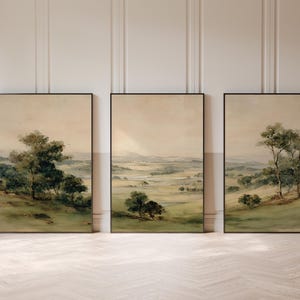 Watercolor landscape art bundle for bedrooms — delicate, soothing scenes create a cozy, timeless ambience with touches of nature.