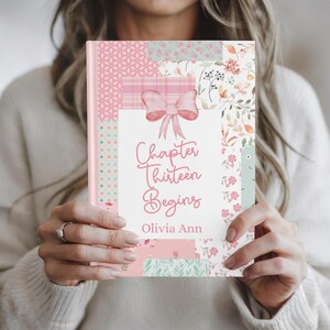 Chapter Thirteen Begins Personalized Journal, Custom Name Keepsake Notebook, Teen Birthday Gift, Milestone Memory Book