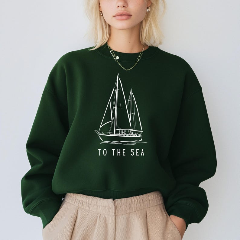 Fisherman Aesthetic Sweatshirt, Retro Sailboat Shirt, Fish Crewneck, Ocean Shirt, Preppy Coastal Sweater, Fisher shirt, Coastal T-shirt gift