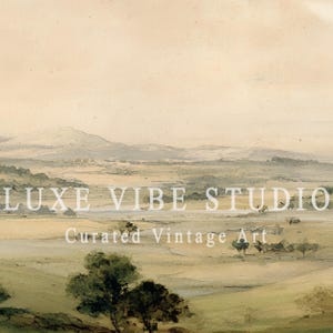 Cozy countryside wall art set for warm living rooms — tranquil landscapes designed to enhance comfort and serenity in vintage style.