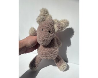 Moose Plush Knitting Pattern | Stuffed Animal Toy | Digital Download