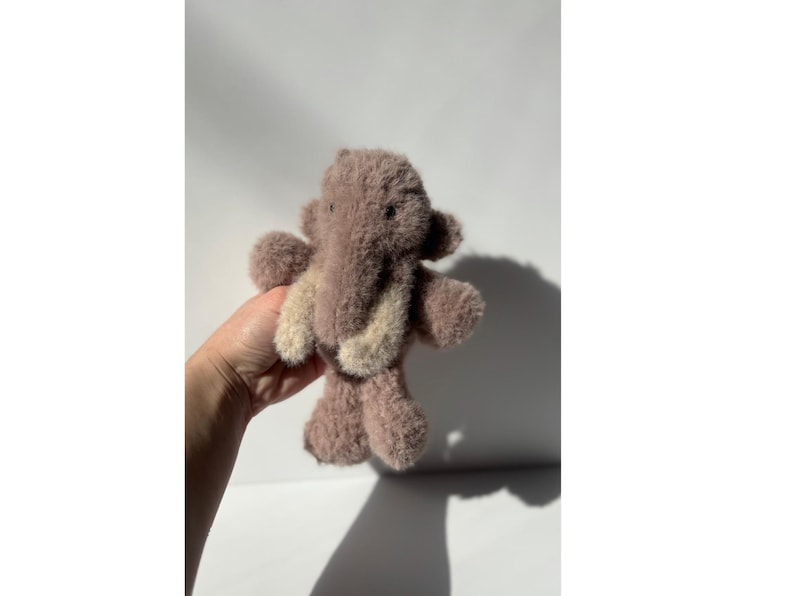 Woolly Mammoth Plush Knitting Pattern | Stuffed Animal Toy | Digital Download image 1