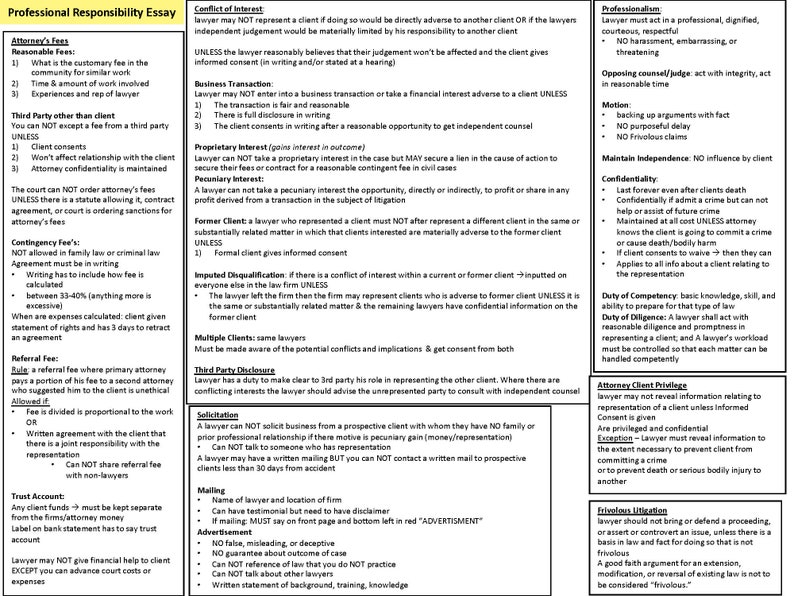 FL Bar Exam Essay Charts Etsy