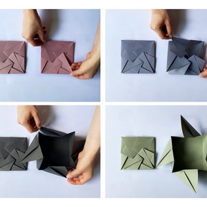 Handmade Origami Tato Envelope, Perfect Wedding or Event Invitation / Thank You Card / Gift Envelope image 5