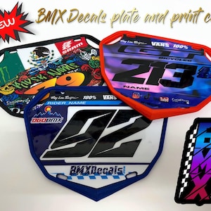 Ensemble d'autocollants BMX personnalisés et de plaques d'autocollants BMX