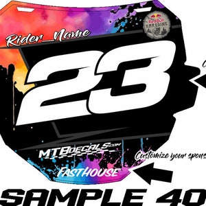 Custom MT Bike side plate sticker for ODI DH plate