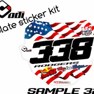 Custom MT Bike zijplaatsticker voor ODI DH-plaat