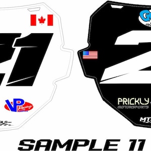 ODI DH PLATE Sticker kit Customized with sponsors image 1