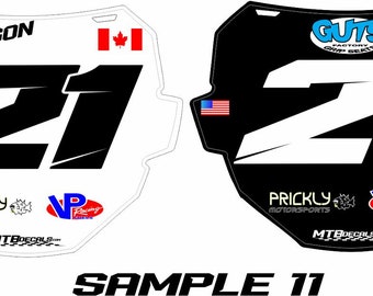 ODI DH PLATE Sticker kit Customized with sponsors