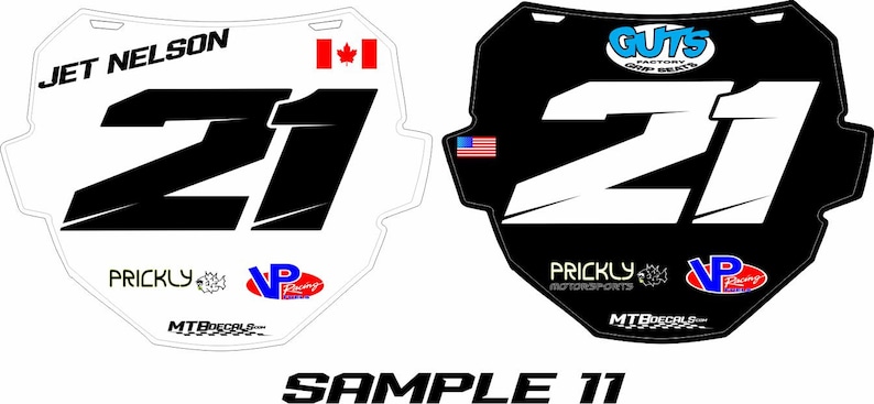 ODI DH PLATE Sticker kit Customized with sponsors image 1