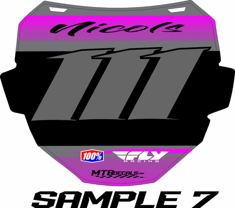 ODI DH PLATE Sticker kit Customized with sponsors image 3