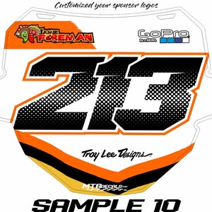 ODI DH PLATE Sticker kit Customized with sponsors image 2