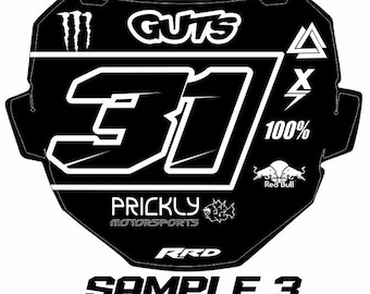 Semi Custom Mountain Bike front plate sticker for ODI Down Hill plate fits some talaria and surron