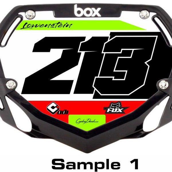 Custom BMX sticker for BOX plates