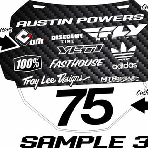 ODI DH PLATE Sticker kit Customized with sponsors image 8