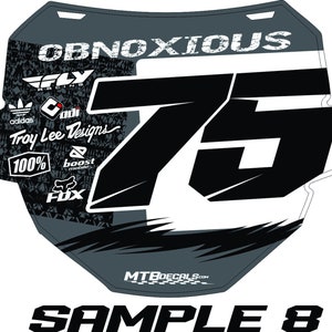 ODI DH PLATE Sticker kit Customized with sponsors image 4