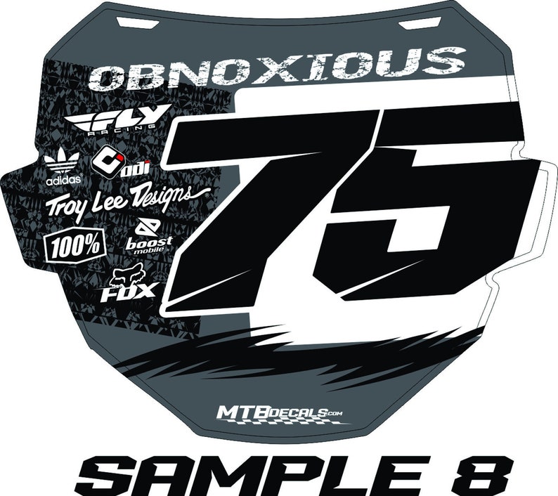 ODI DH PLATE Sticker kit Customized with sponsors image 4