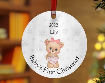 Baby's First Christmas Ornament 2022 | Baby's First Christmas | Personalized Baby Ornament | New Mom Gift | New Parent Gift