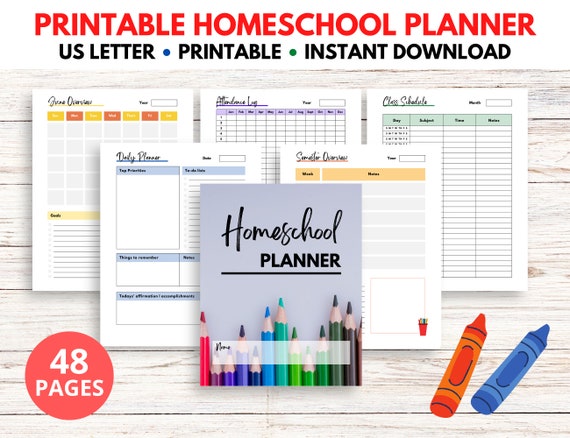 Homeschool Planner Homeschool Printable Homeschool Schedule - Etsy