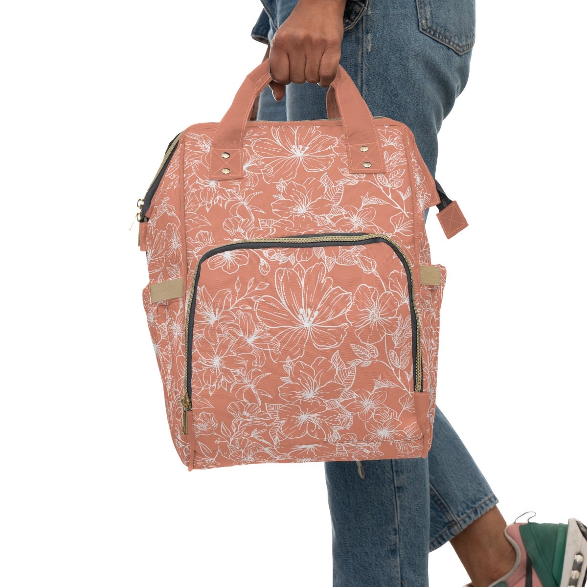 Fresh Fleur Midnight Multi-Function Diaper Backpack/Diaper Bag