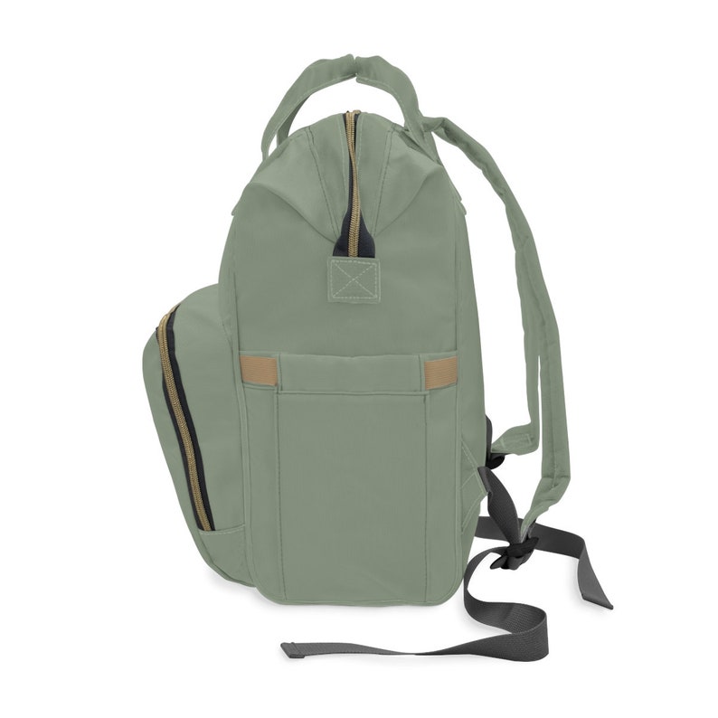 Sage Green Diaper Bag Diaper Backpack Minimal Diaper Bag Etsy