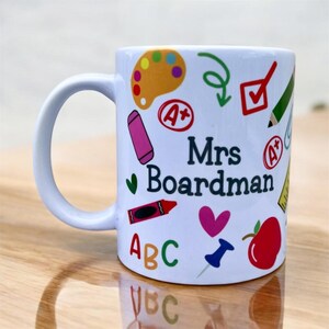 Taza personalizada para profesor: &quot;Enseñar es mi superpoder&quot;, regalo de agradecimiento.