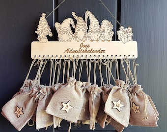 Personalisierter Adventskalender zum selbst befüllen    Laserdatei   .svg   .lbrn2