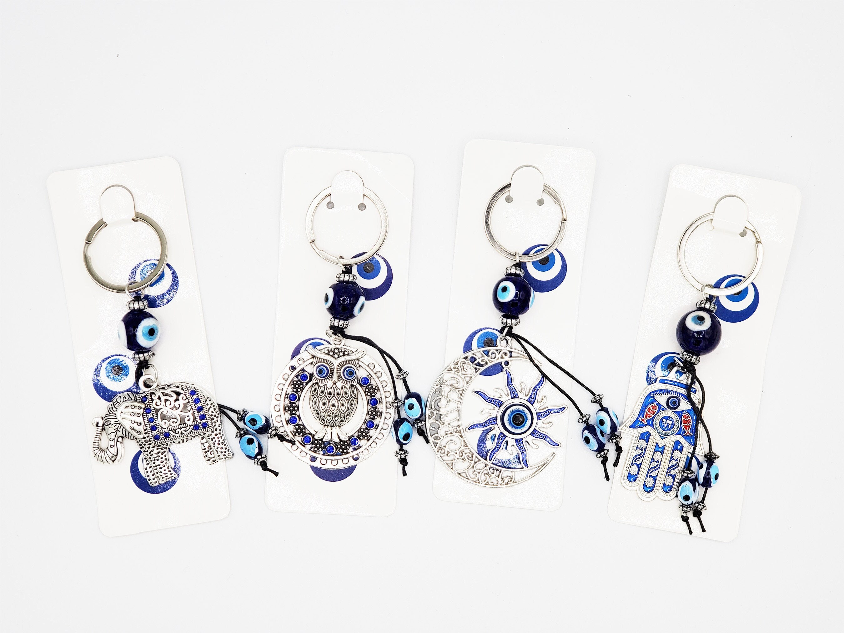 ARTISKRITI Evil Eye Keychain for Girls Key Ring for Purse, Mobile, Wallet,  Keys and Side Bags (Blue Butterfly)