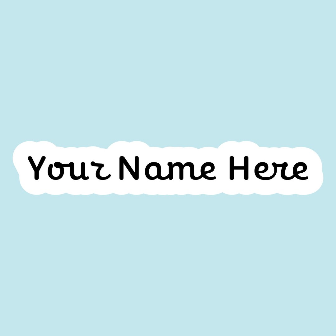 Custom Name Vinyl Sticker, Personalized Script Decal, Waterproof Label ...