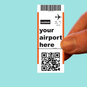 Individueller Flugticket Aufkleber,Reiseaufkleber,Bordkarte,Tourismus Aufkleber,Wasserflaschen Aufkleber,Laptop Aufkleber