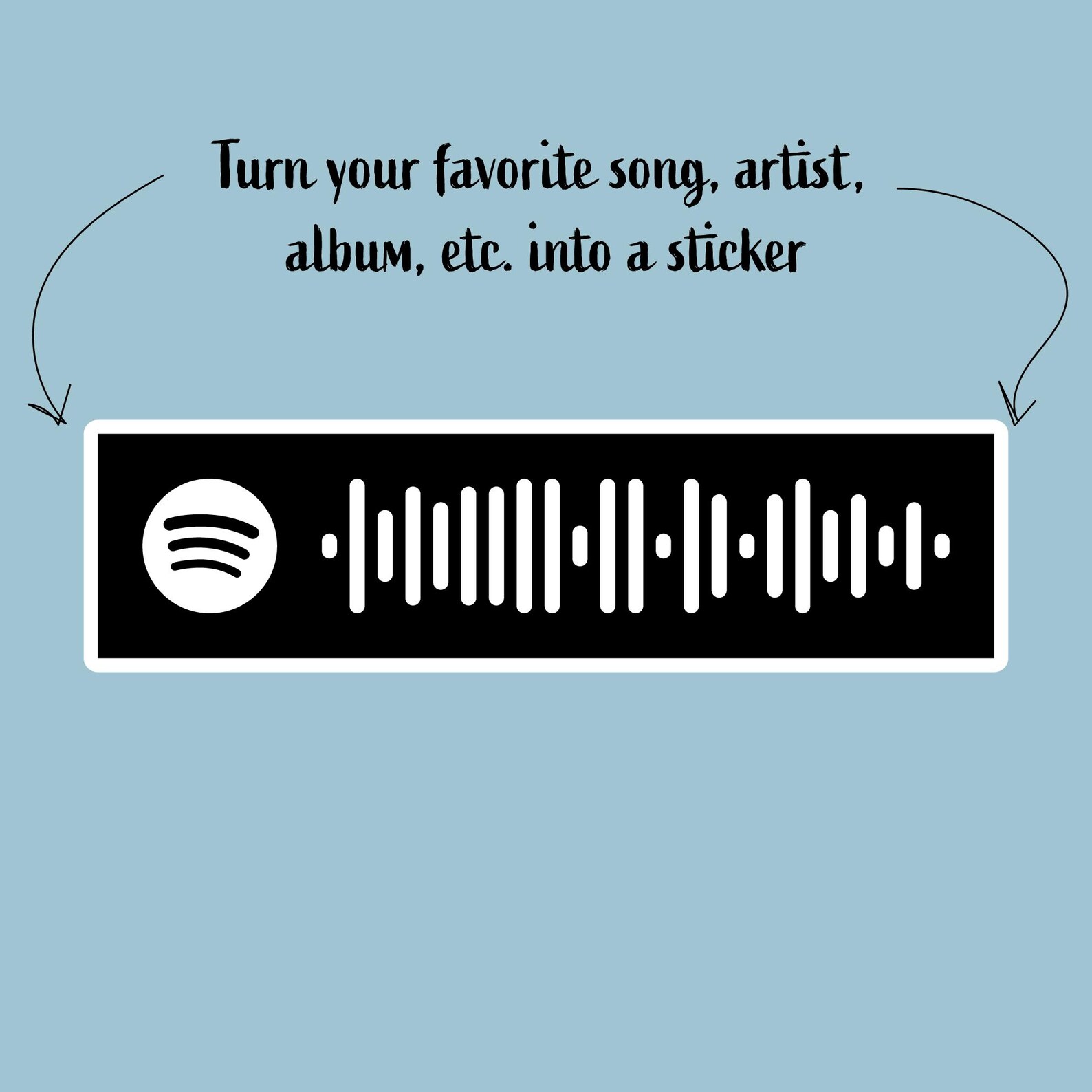 Custom Spotify Code Vinyl Sticker Waterproof UV Resistant Music Gift ...