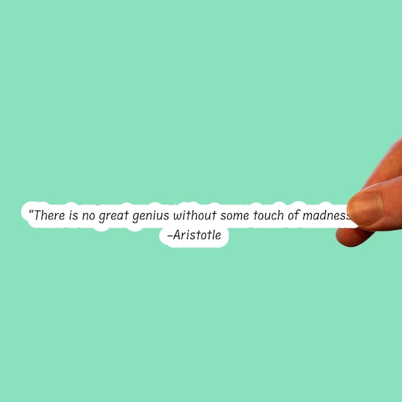 Aristotle Quote Sticker, Waterproof Literary Decal