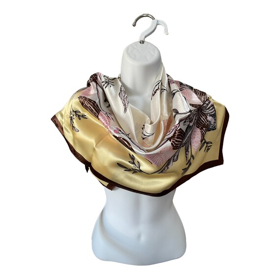 Vintage Classic Scarf - Fashion Silk Scarf - Flor… - image 6