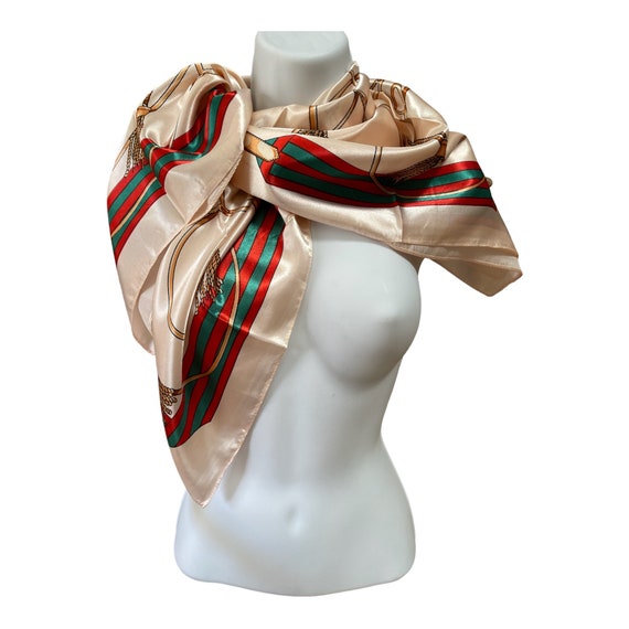 Women Neck Scarf - Fashion Silk Scarf - Floral Sc… - image 3